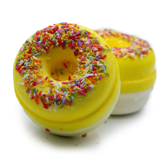 Lemon Meringue Bath Bomb Donuts