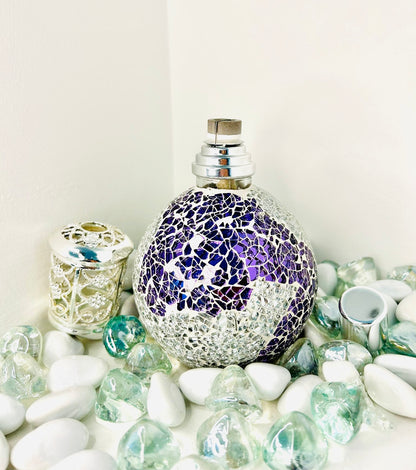 Fragrance Lamp - Purple & Silver