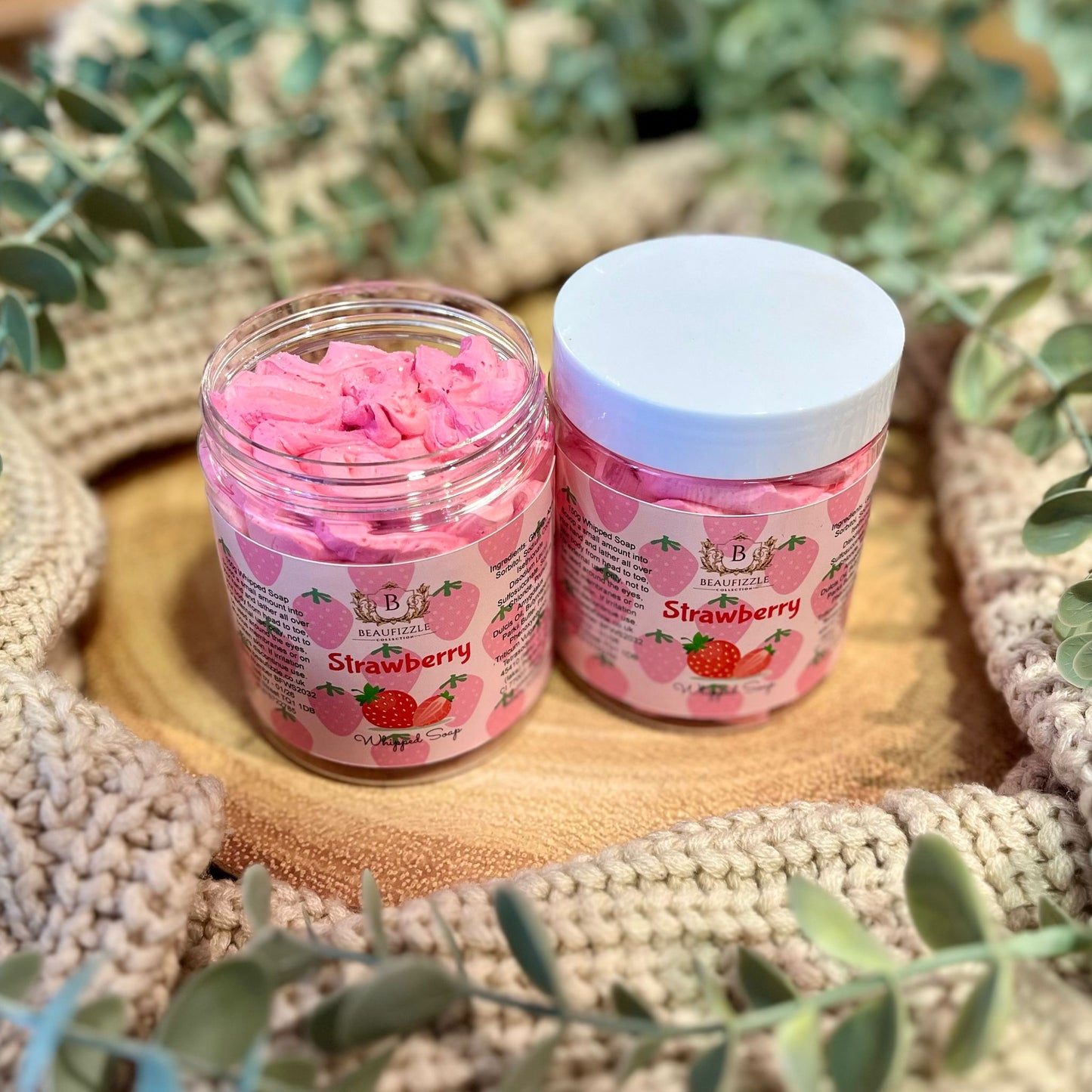 Strawberry Whipped Soap 150g