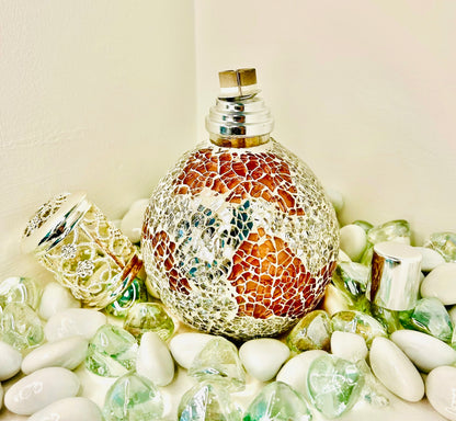 Fragrance Lamp - Coral & Silver