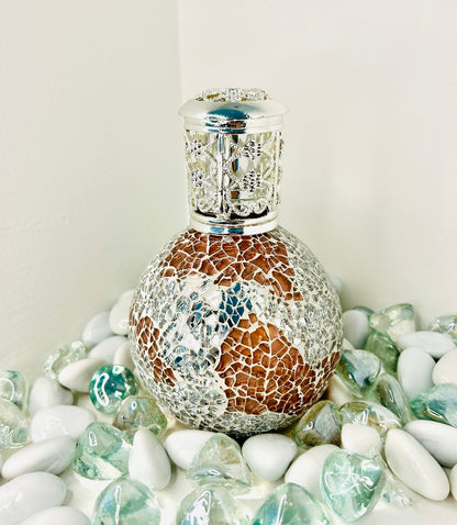 Fragrance Lamp - Coral & Silver